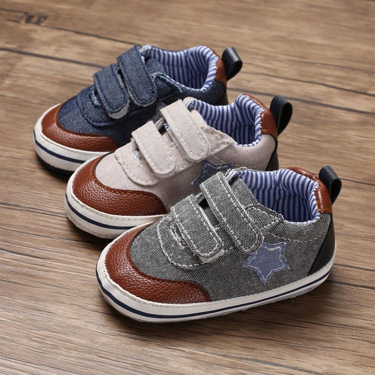 Kleinkindschuhe Aus Canvas Mit Klettverschluss In Farbblock-optik