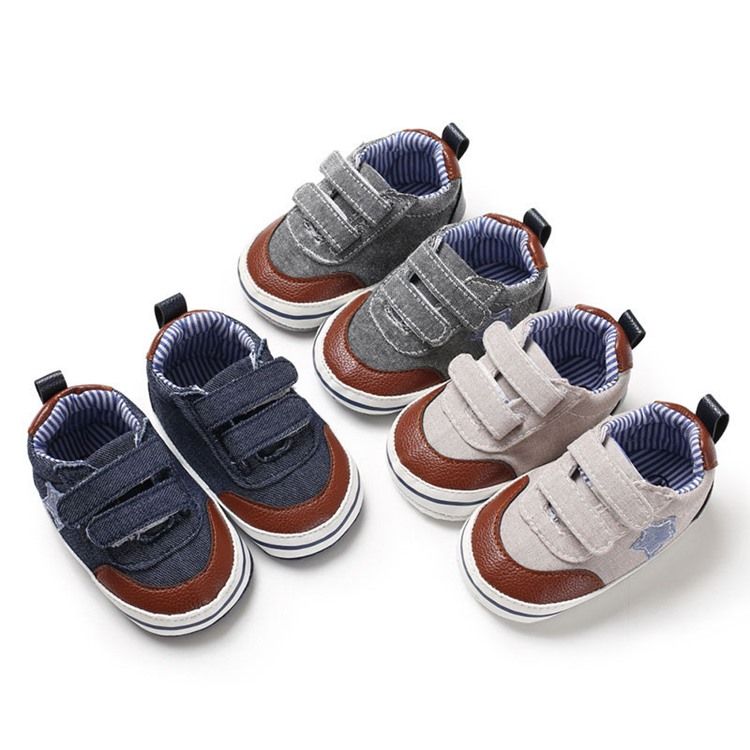 Kleinkindschuhe Aus Canvas Mit Klettverschluss In Farbblock-optik