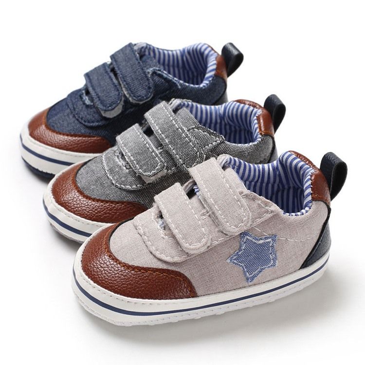 Kleinkindschuhe Aus Canvas Mit Klettverschluss In Farbblock-optik
