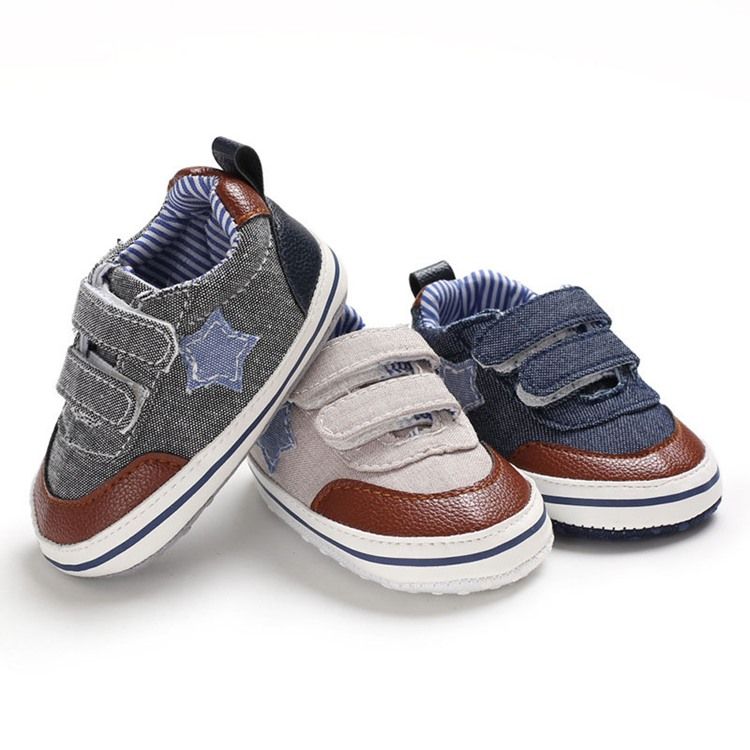 Kleinkindschuhe Aus Canvas Mit Klettverschluss In Farbblock-optik