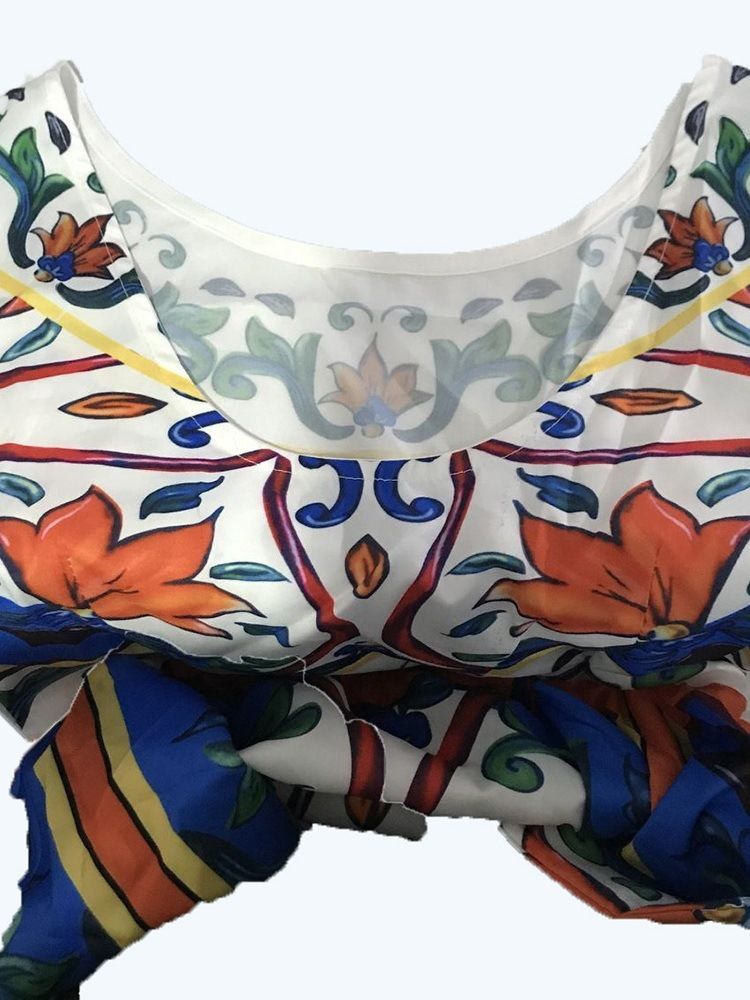 Ärmelloses Ärmelloses Afrikanisches Damenkleid Mit Farbblock-blumenmuster