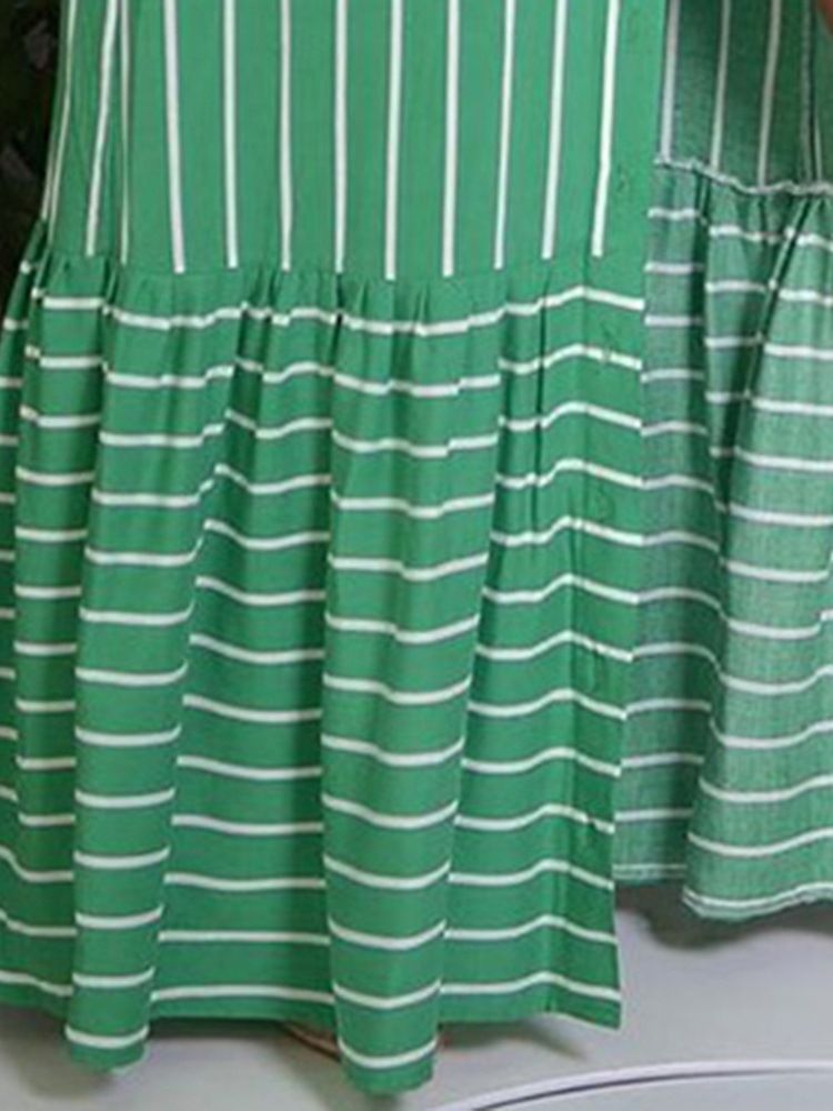 Bodenlanges Langärmliges Revers Reguläres Einreihiges Kleid Für Damen