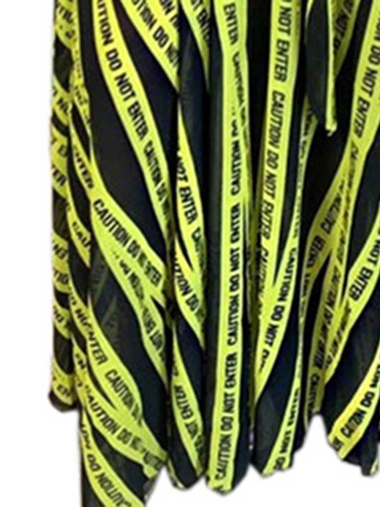 Damen Gestreiftes Bodenlanges Kleid Mit V-ausschnitt Und Mittlerer Taille