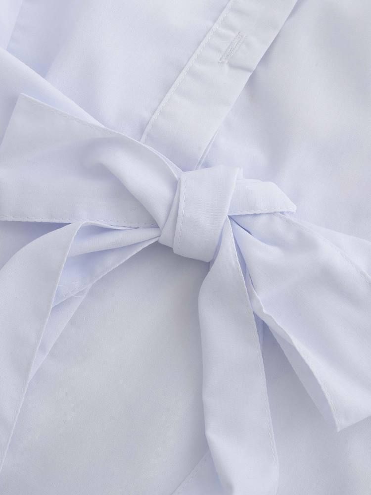 Damen Langärmliges Neutrales Schlichtes Kleid Mit Knopfrevers