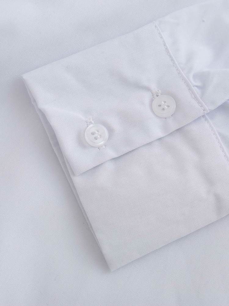 Damen Langärmliges Neutrales Schlichtes Kleid Mit Knopfrevers
