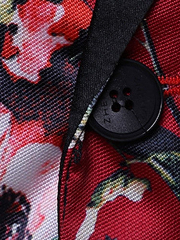Mode Ein Knopf Herren Print Anzug