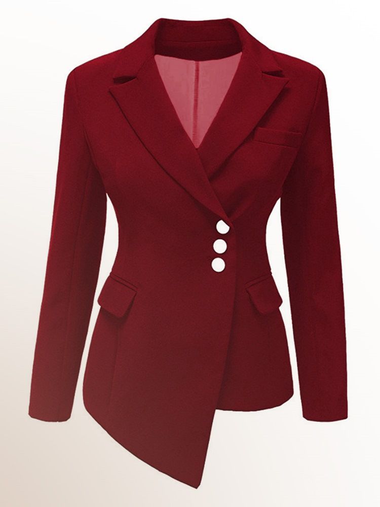 Asymmetrischer Blazer Mit Schlichtem Revers Für Damen As