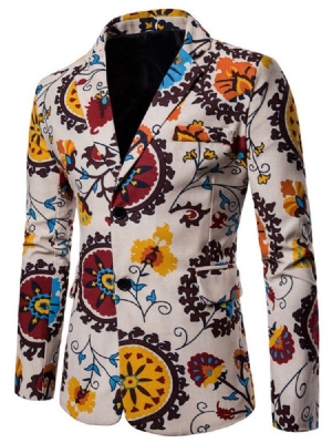 Einreihiger Freizeit-blazer Mit Gekerbtem Revers Für Herren