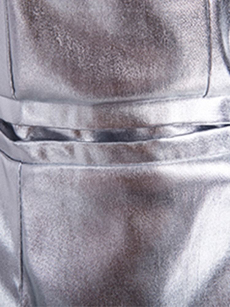 Einreihiger Herren-partyblazer In Metallic-optik Mit Kerbe Und Revers