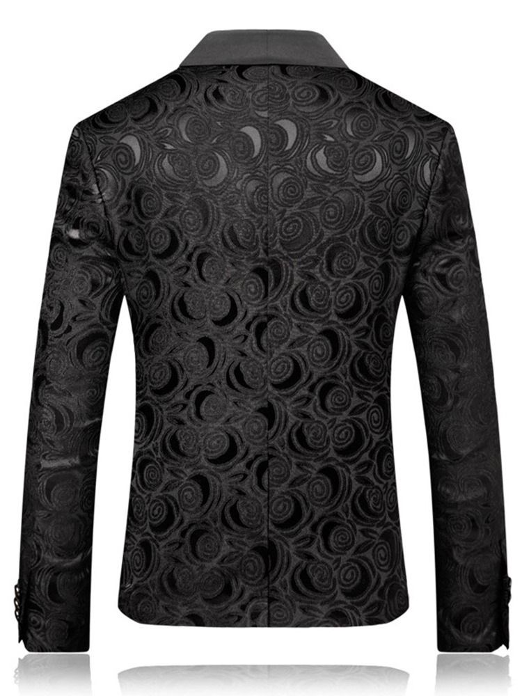 Geometrischer Freizeit-blazer Für Herren Mit Reversknopf