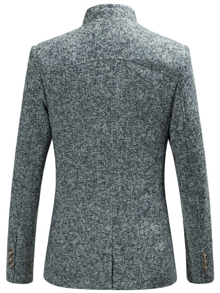 Herren Freizeit-blazer Mit Stehkragen Und Schmalen Knöpfen