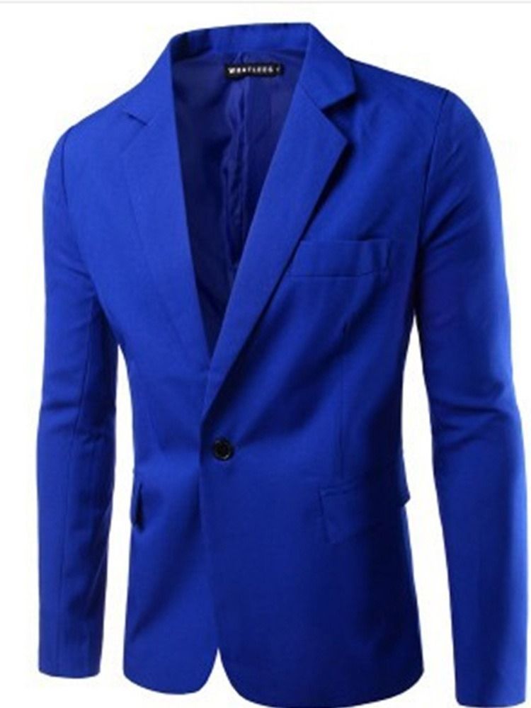 Slim Ein-knopf Casual Herren Freizeit-blazer