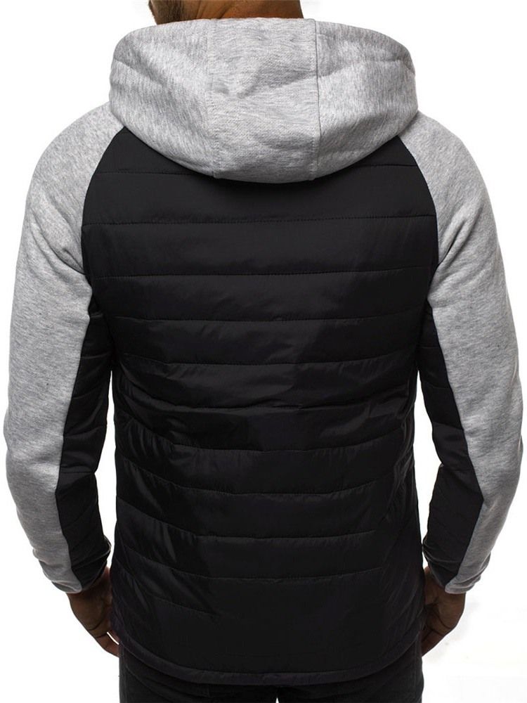 Cardigan Patchwork Slim Zipper Herren Hoodies