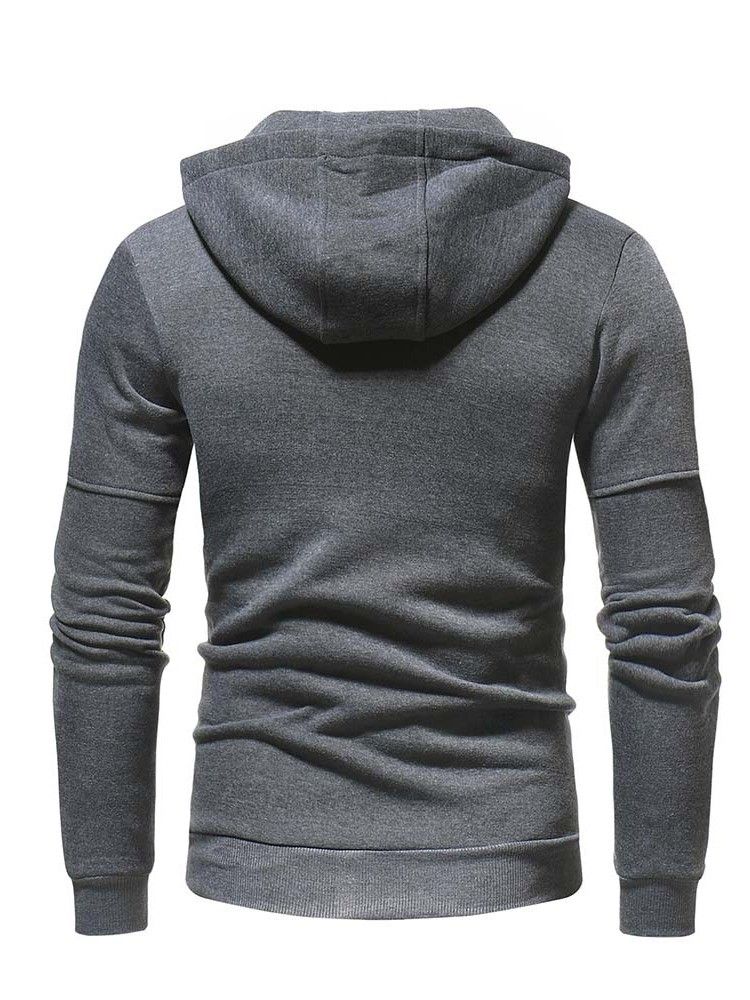 Cardigan Plain Patchwork Zipper Herren Casual Hoodies
