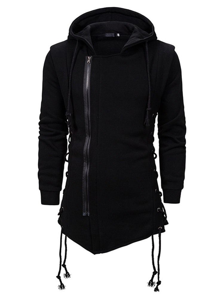 Cardigan Plain Zipper Slim Herren Hoodies