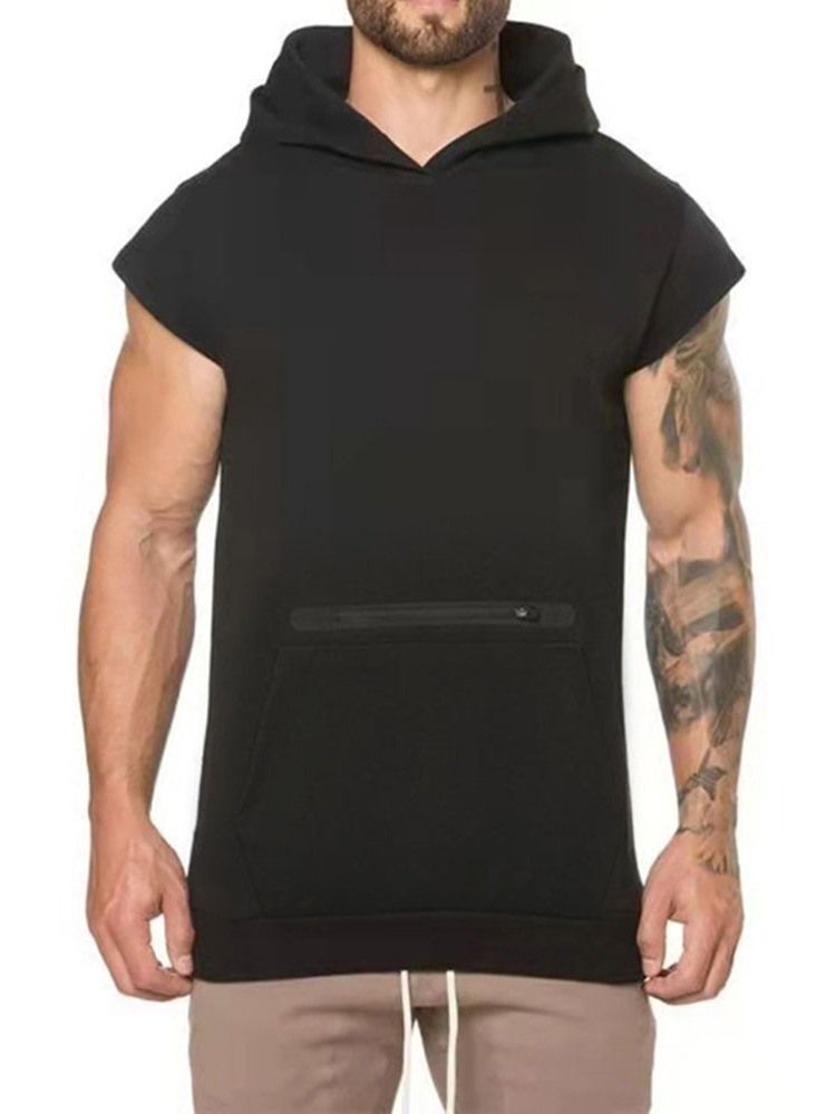 Einfarbiger Pullover Slim Herren Casual Hoodies