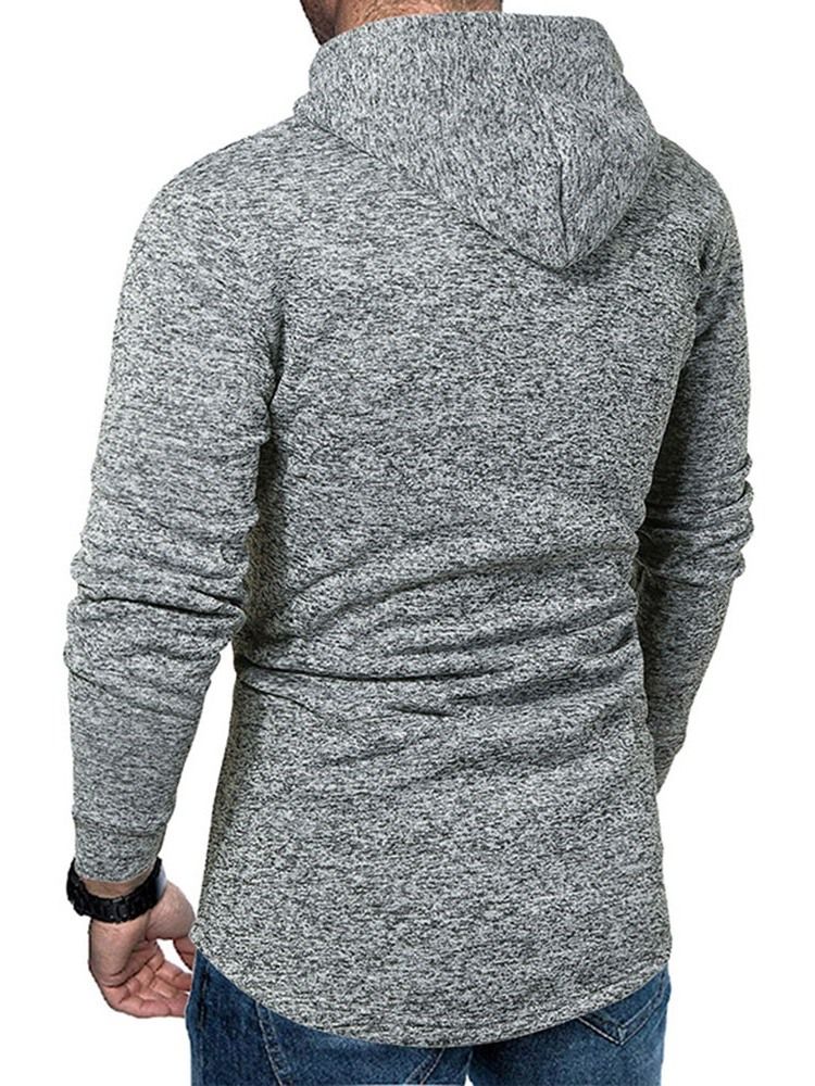 Pocket Pullover Plain Herren Hoodies