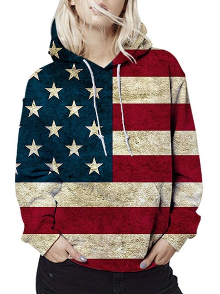 Pullover Color Block Print Herren Hoodies