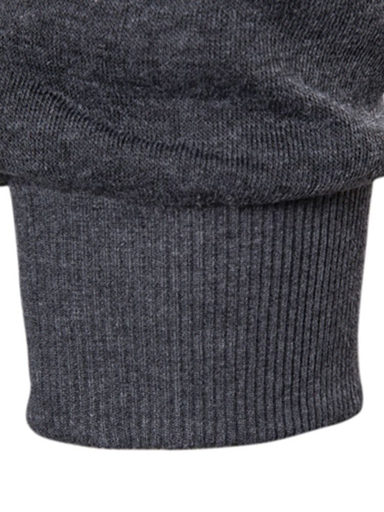 Zipper Plain Cardigan Herren Slim Hoodies
