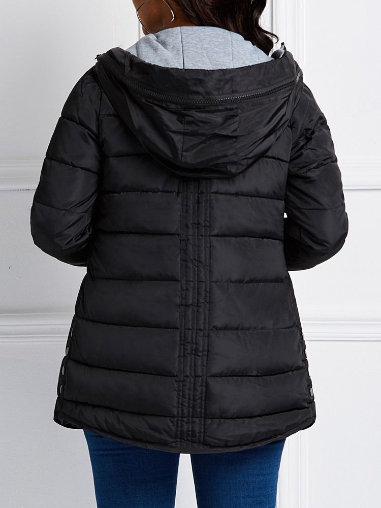 Damen-taschenreißverschluss Schmale Mittellange Baumwollkleidung