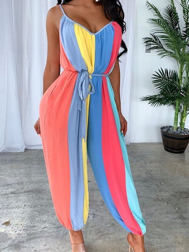 Bürodame Rückenfreier Gerader Damen Jumpsuit In Voller Länge