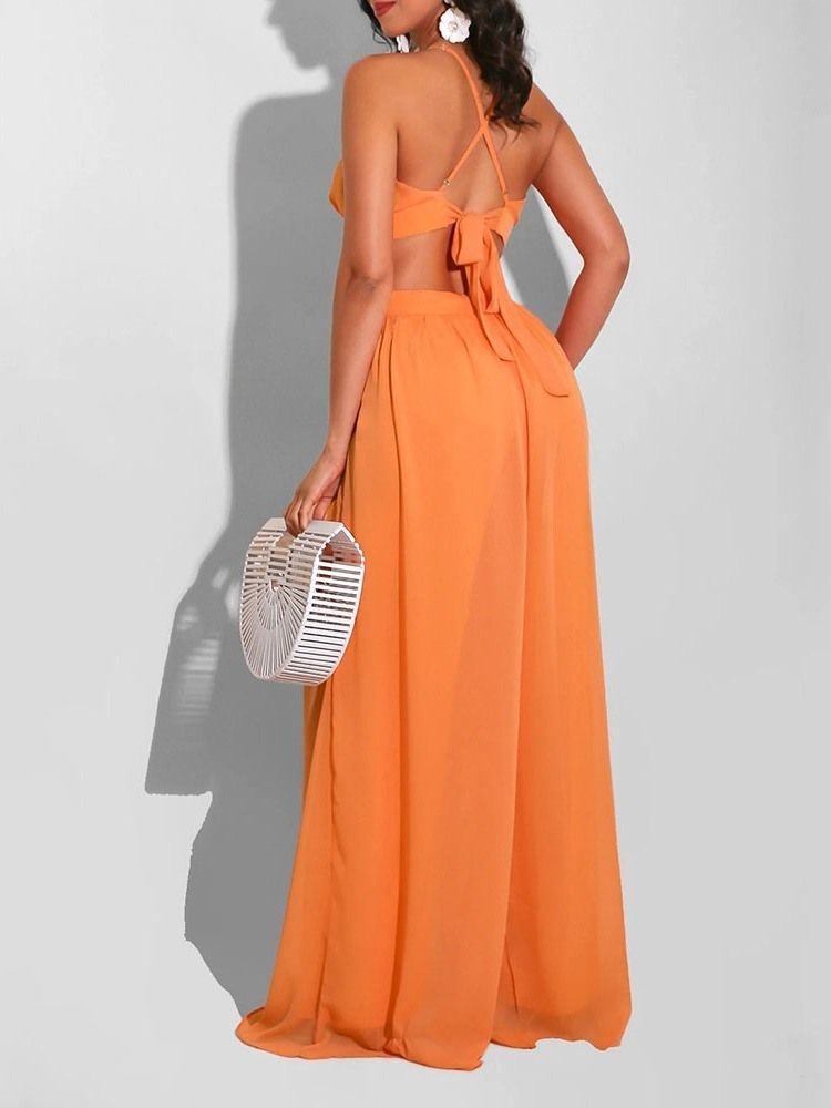 Fashion Schlichter Schmaler Damen-overall Mit Weitem Bein