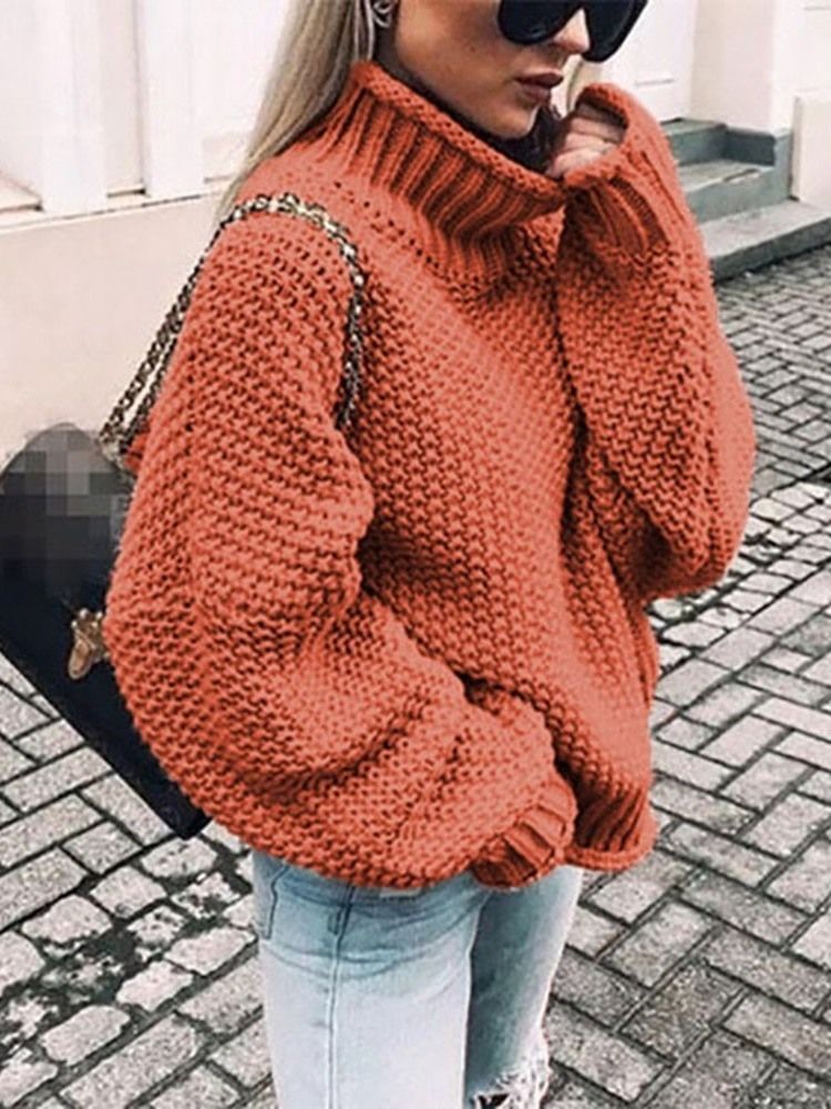 Dünner Lockerer Damenpullover Swe