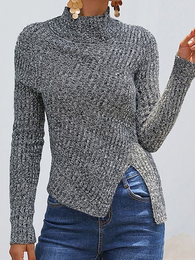 Regulärer Dünner Langarm-herbstpullover Für Damen