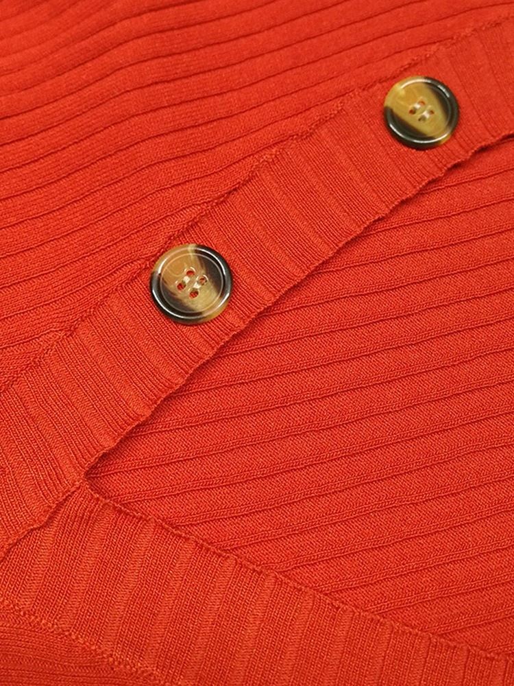 Regulärer Einreihiger Langärmliger Herbst-damenpullover