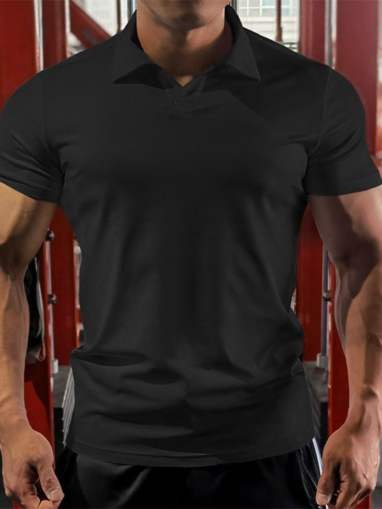 Einfaches Revers Herren Freizeit-poloshirt
