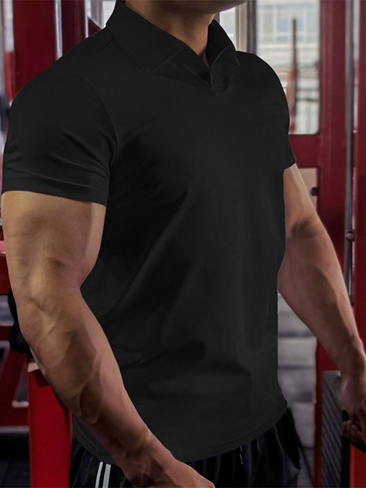 Einfaches Revers Herren Freizeit-poloshirt