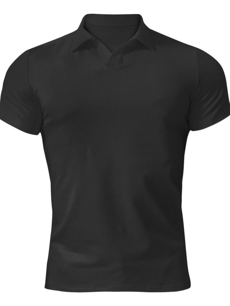 Einfaches Revers Herren Freizeit-poloshirt