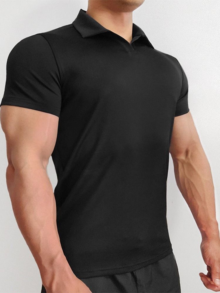 Einfaches Revers Herren Freizeit-poloshirt