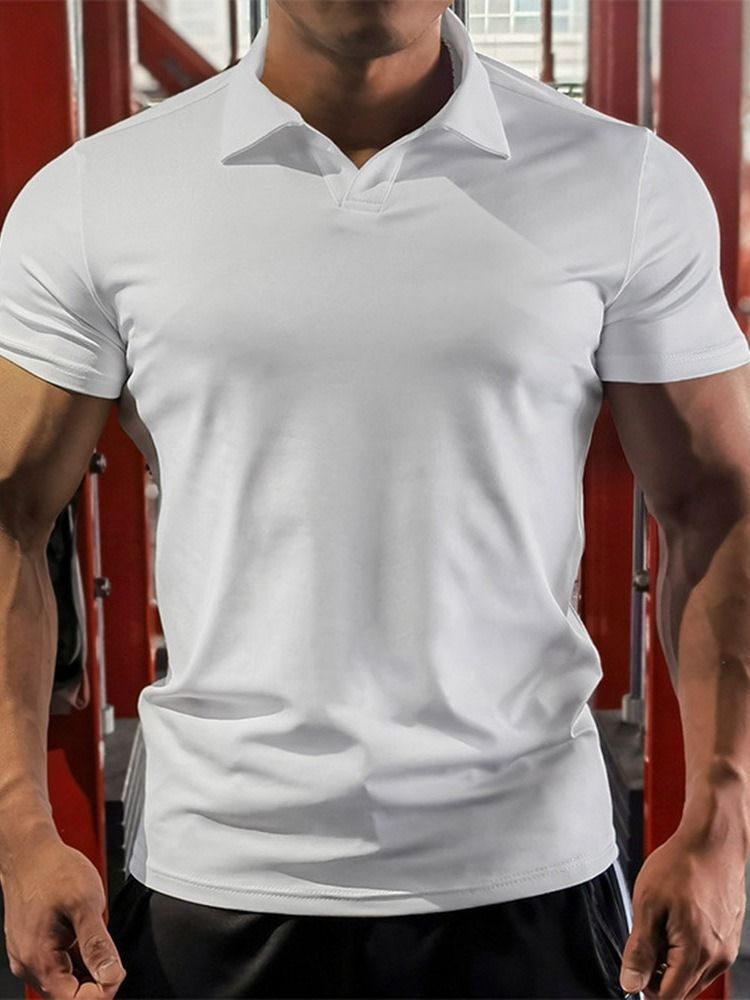 Einfaches Revers Herren Freizeit-poloshirt