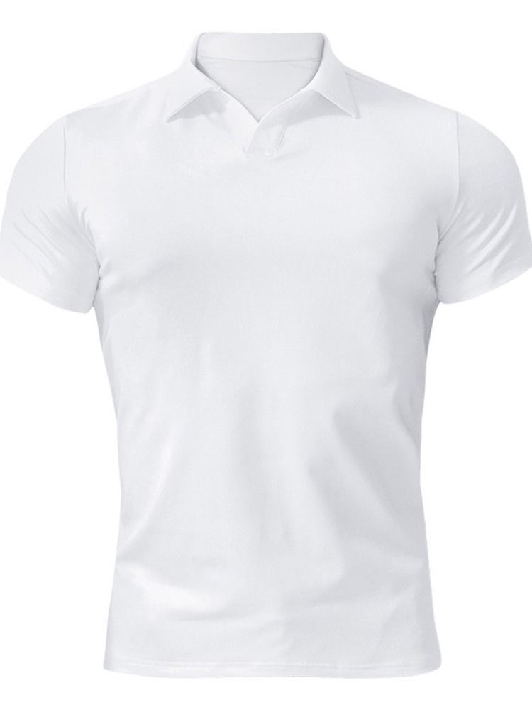 Einfaches Revers Herren Freizeit-poloshirt