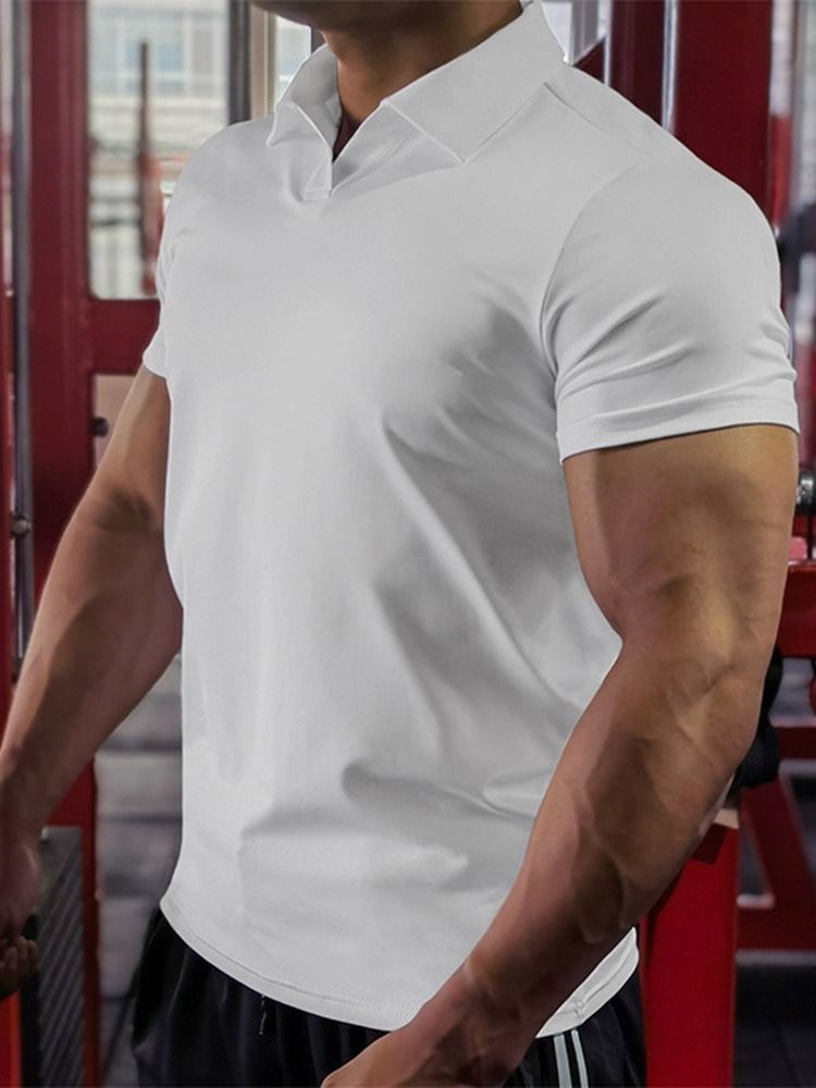 Einfaches Revers Herren Freizeit-poloshirt