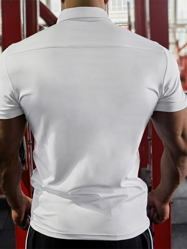 Einfaches Revers Herren Freizeit-poloshirt