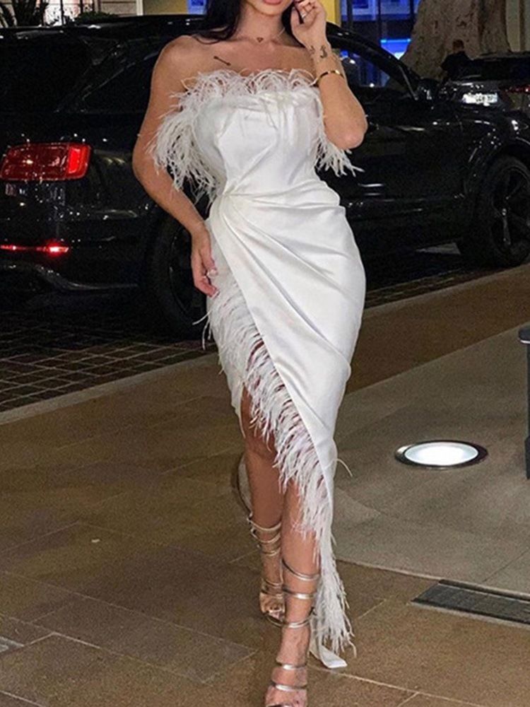 Bodenlanges Ärmelloses Modekleid Für Damen