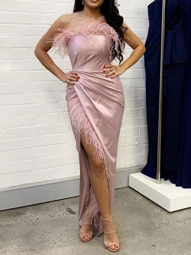 Bodenlanges Ärmelloses Modekleid Für Damen