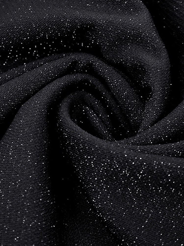 Bodenlanges Figurbetontes Kleid Aus Lurex Mit V-ausschnitt Für Damen