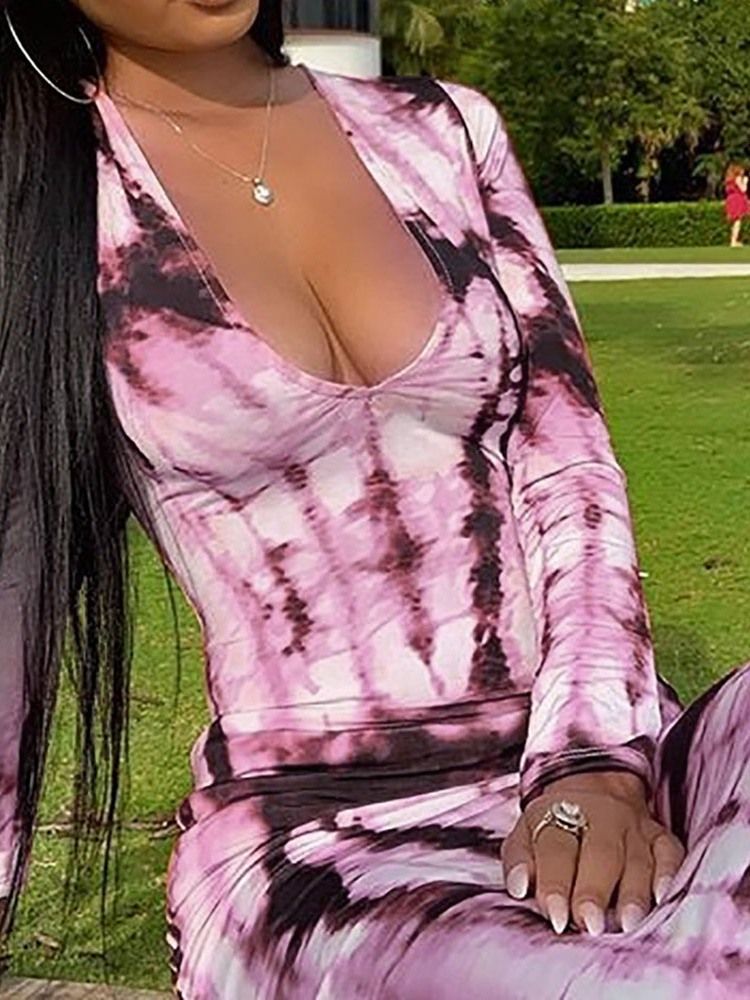 Damen-etui-print Dreiviertelärmeliges Knöchellanges Normales Pulloverkleid