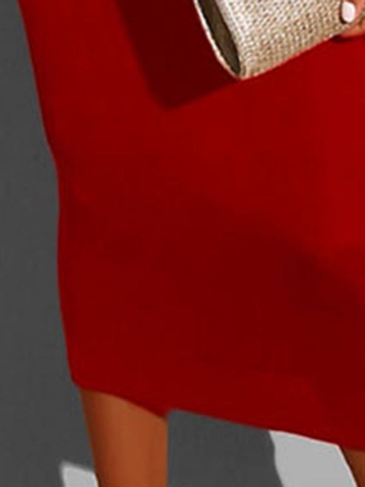 Damen-schnür-langarm-pullover-einfarbiges Kleid
