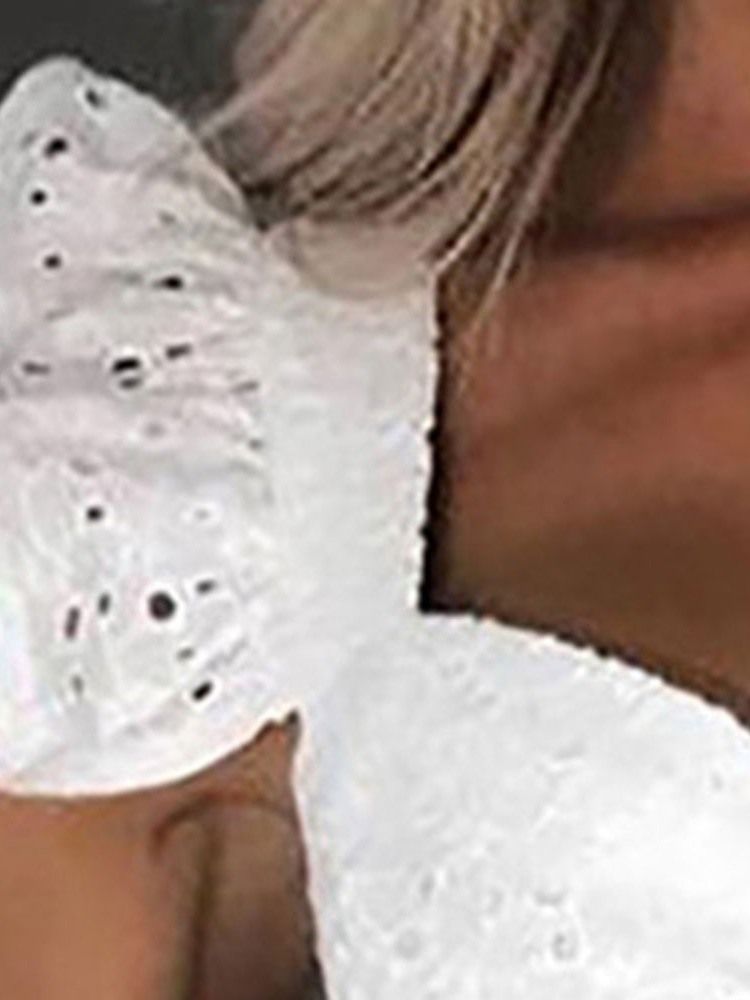 Damen Stringy Selvedge Flügelärmeln Wadenhohe Figurbetontes Kleid Zum Ausgehen