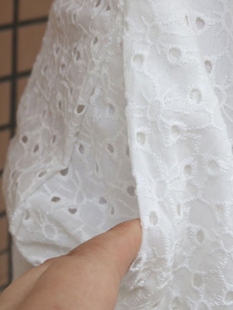 Damen Stringy Selvedge Flügelärmeln Wadenhohe Figurbetontes Kleid Zum Ausgehen