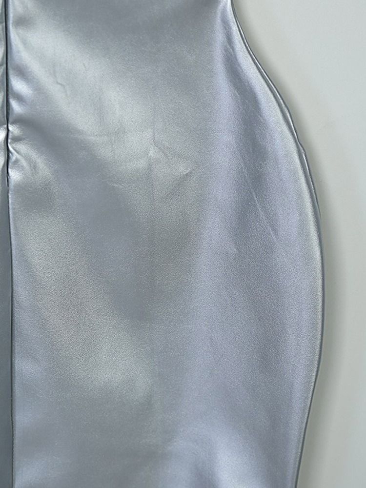 Damen Über Dem Knie Ärmelloses Scoop Pullover Sommerkleid