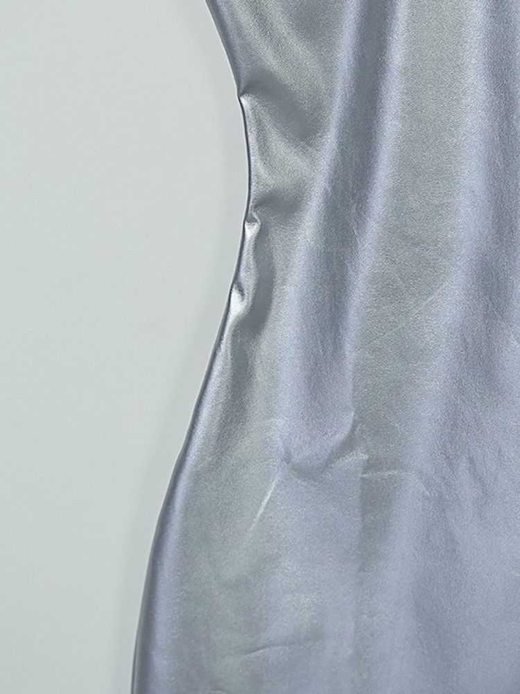 Damen Über Dem Knie Ärmelloses Scoop Pullover Sommerkleid