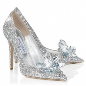 Damen Point Toe Beads Strass Stilettos Ballschuhe